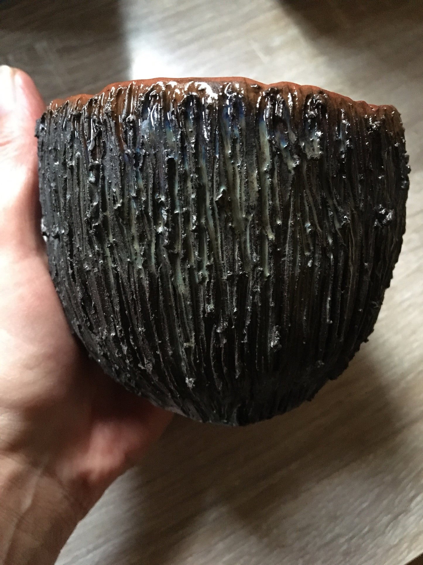 petit bol, effet écorce de bois