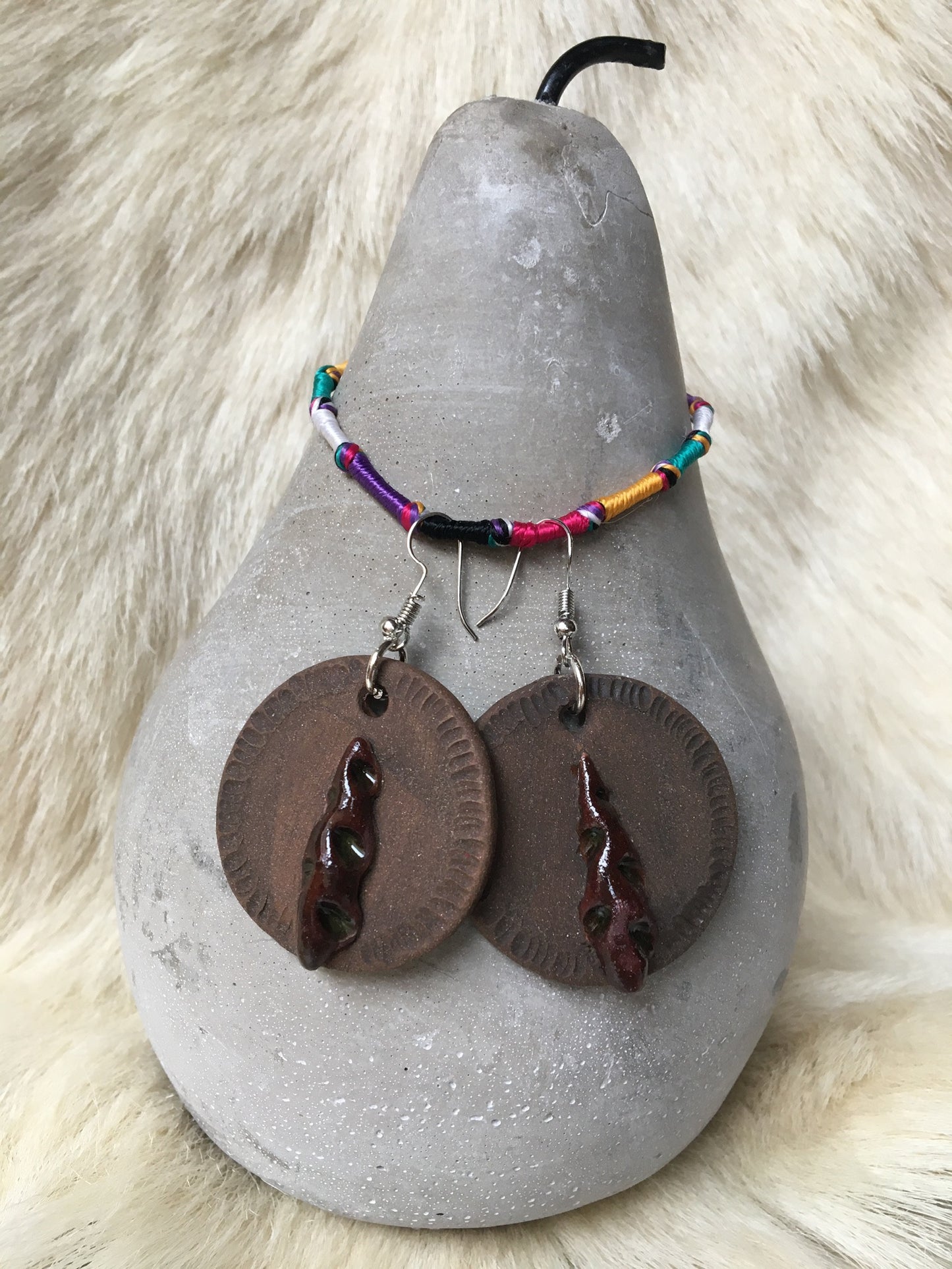 boucles d'oreilles en argile