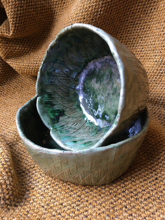 Bol rustique vert