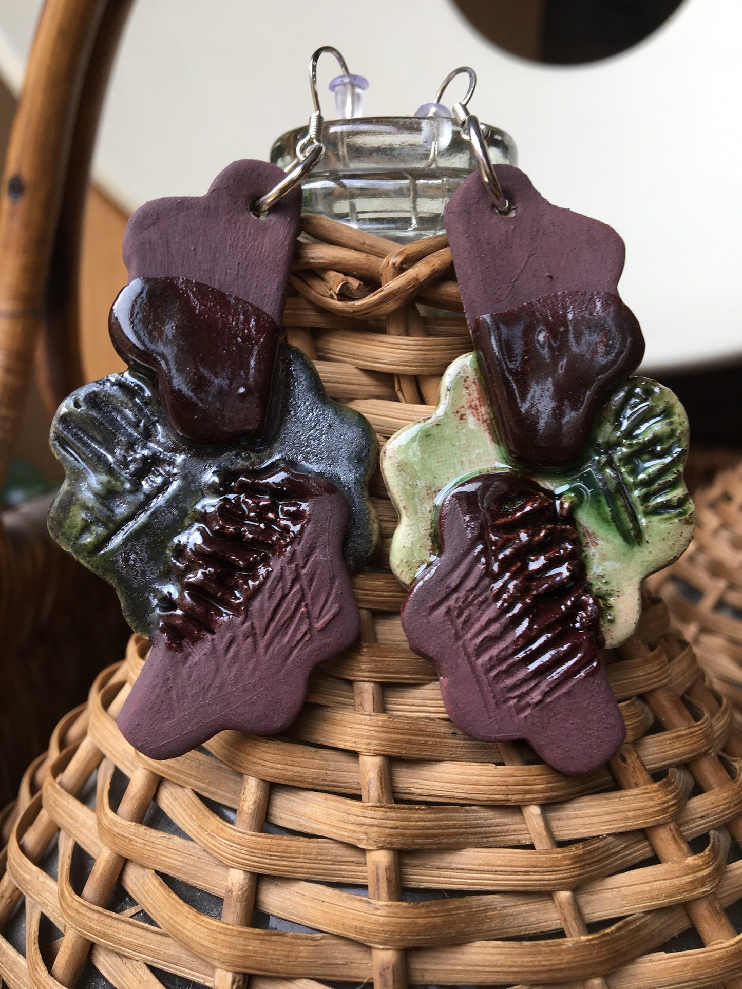 boucles d'oreilles en argile