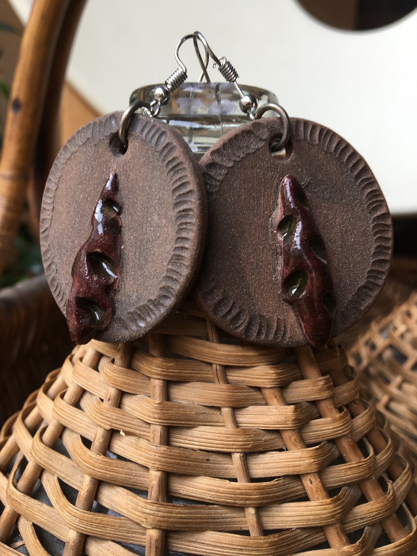 boucles d'oreilles en argile