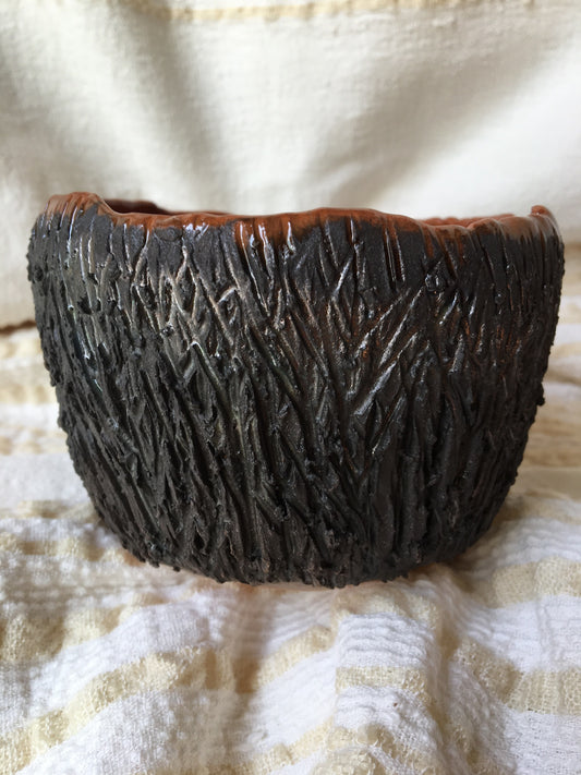 petit bol, effet écorce de bois