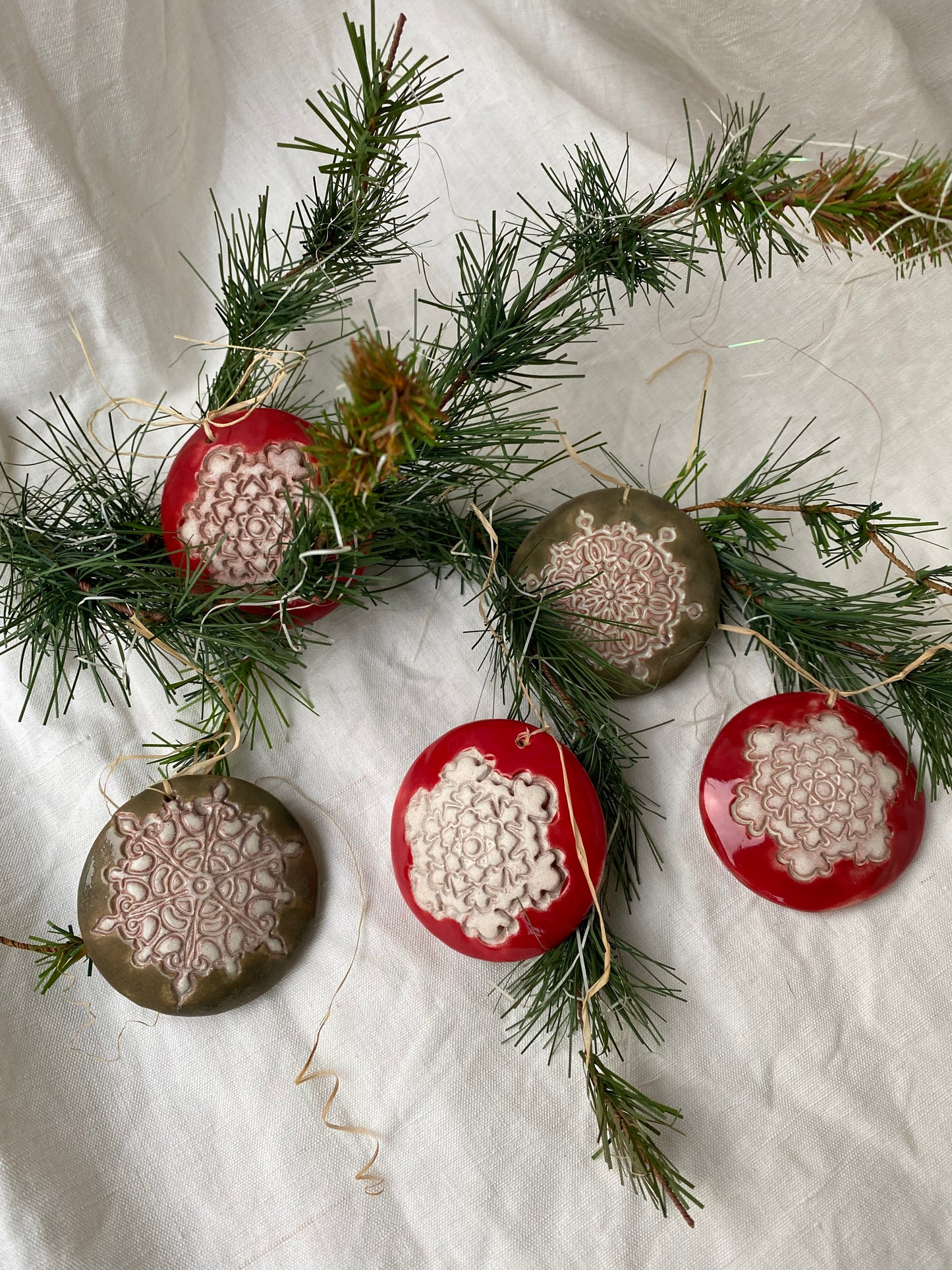Médaillon de Noël rouge ou vert